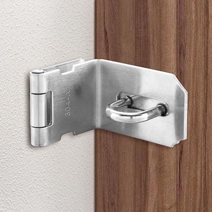(10 cm, Silver) 2-pack 90 graders hänglås hasp, hänglås dörrspänne