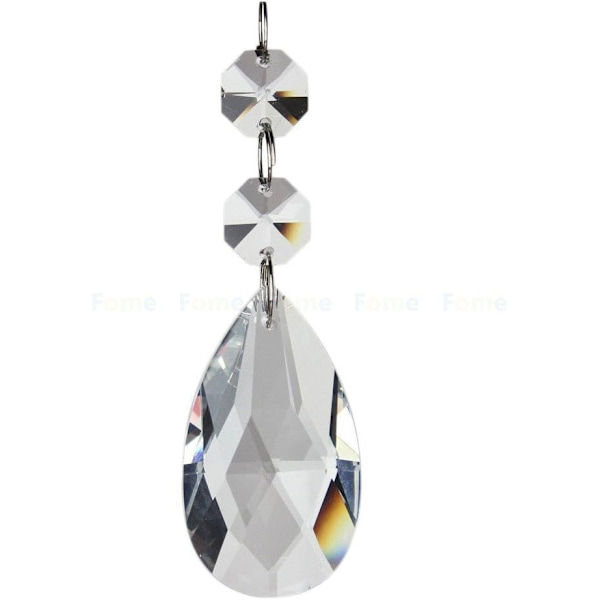 Krystall-lysestake, Tåreformet Lysestake Krystallpakke med 10 Krystall-lysestake Prismer Hengelysestake i Krystall