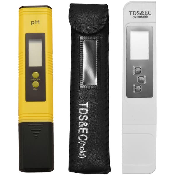 PH-måler og TDS-måler, Digital vannkvalitetstester, 0-9990 PPM, EC og temperaturmåling 0.01