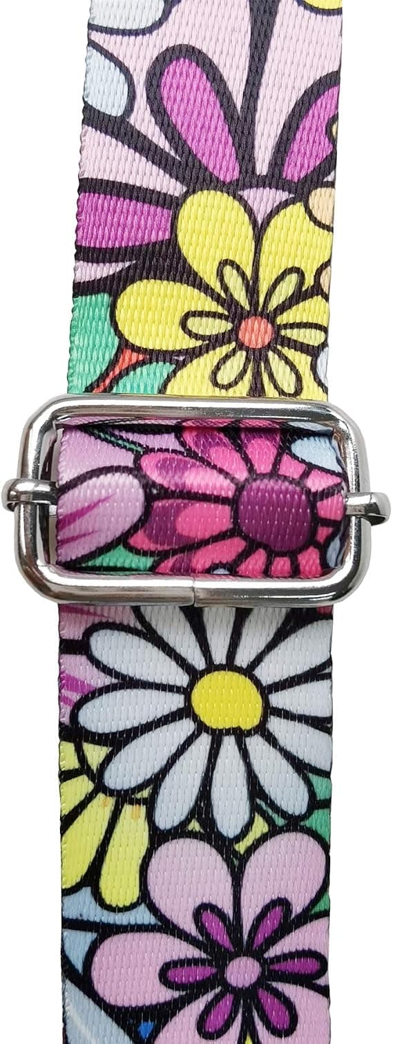 Adjustable Replacement Strap 3.8cm (Yellow+Pink) Wide Shoulder Strap for