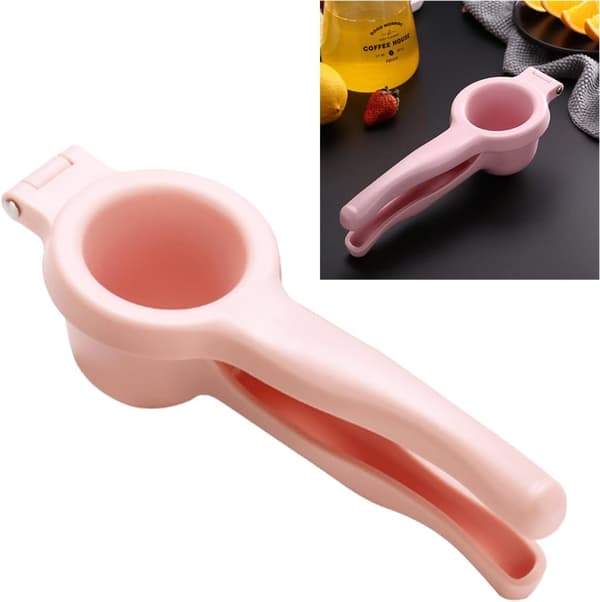 Manual Lemon Squeezer Juicer Pink PP Handheld Fruit Juicer Kitchen Utensil