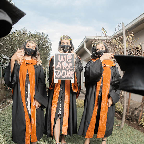 1 sæt Graduation Sash Crown Hovedbeklædning Fest Skulderbælte Krone Kostume Tilbehør Sort 160X9.5CM Black 160X9.5CM
