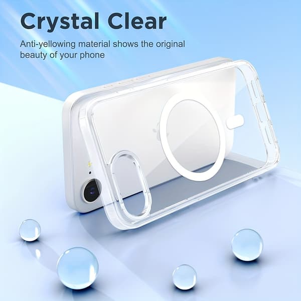 iPhone 16e Magnetic Phone Case Magsafe Compatible Transparent transparent
