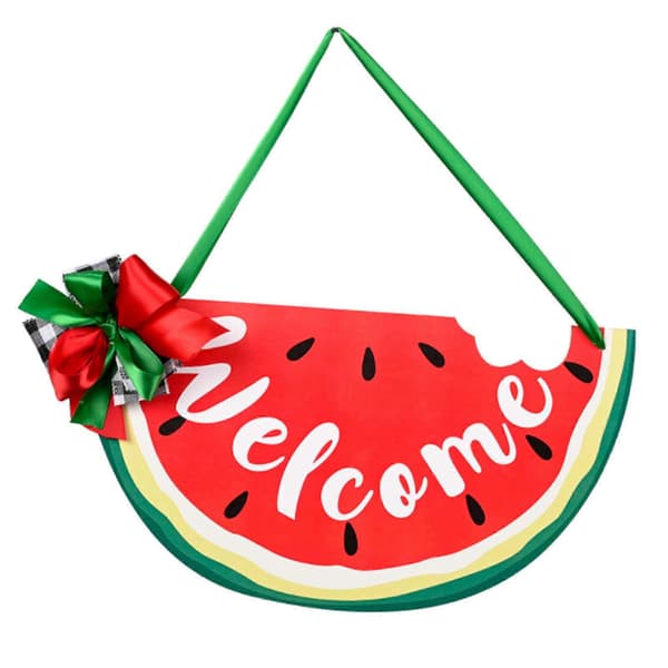 Summer Watermelon Door Welcome Sign - Durable and Smooth