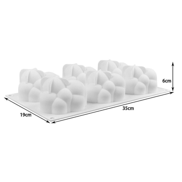 6 Cavity 3d Cloud Silicone Cake Mold Dessert Cake Decorating Tool