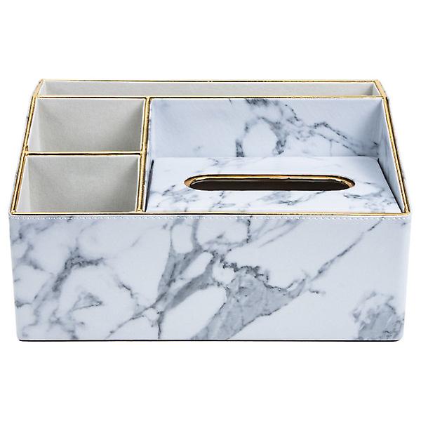 Pöytäkoneen marmoritulostus Pu-nahkainen case Kaukosäädinlaatikko avainpidike Kodinsisustus Valikoima väri 28x16,7 cm Assorted Color 28x16.7cm