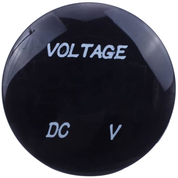 4X 5V-25V DC LED Voltmeter Digitalt Display Panelmontert Rund Vanntett Bil Motorsykkel