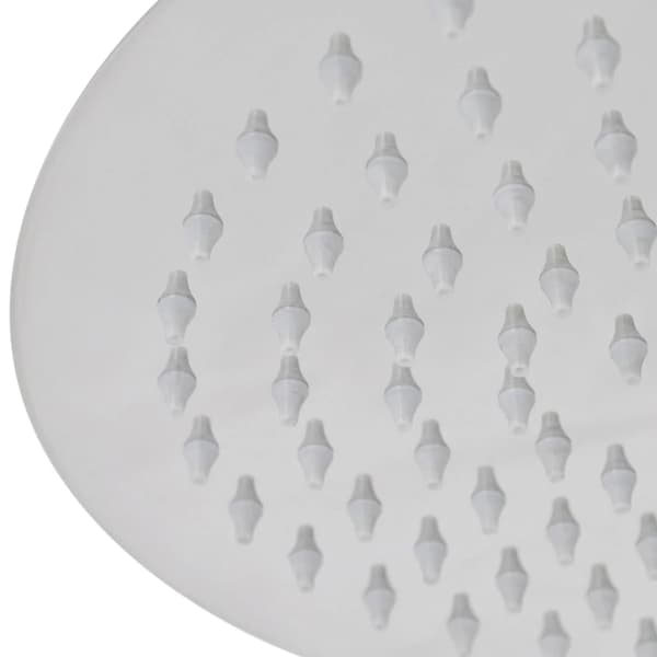 vidaXL Dusjhode for takdusj, rustfritt stål 30 cm rund sølv Rustfritt stål sølv silver Rostfritt stål