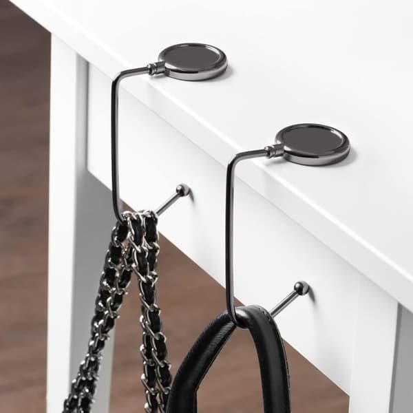 2 st Handbag Hooks - Black - Foldable Bag Hook - Bag Holder for Table or Desk - Handbag Hanger and Small Items