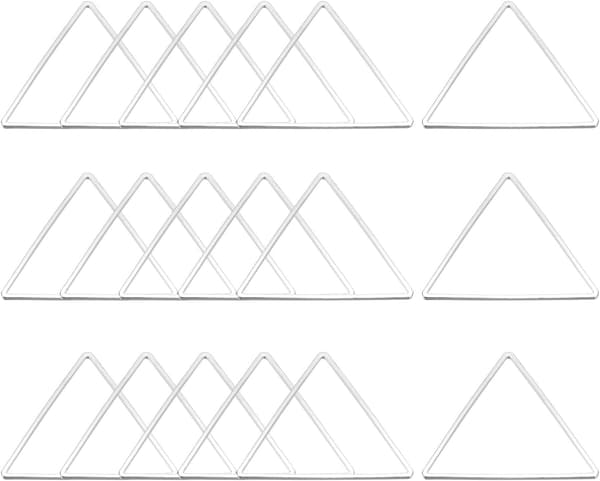 Trekantet ørering perlehoop sølv 1,1\" 1.1" Silver Tone
