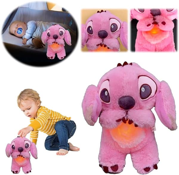 Stitch Beroligende Plyslegetøj, Afslappende Legetøj, til Børn Voksne Sovende - Pink