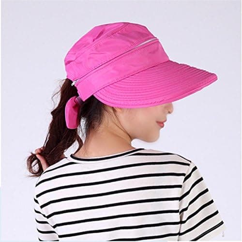 Dame solhatt justerbar solhatt sammenleggbar solskjerm caps bred brem sol