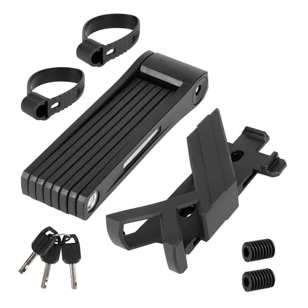 Folding lock with lock bag - hardened steel bicycle lock - ABUS security level 8