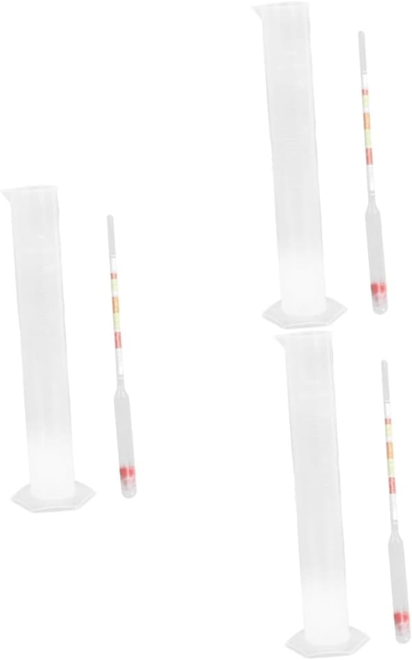 3 sett hydrometer for vin alkohol hydrometer for bryggevin verktøy måling for ølbrygging