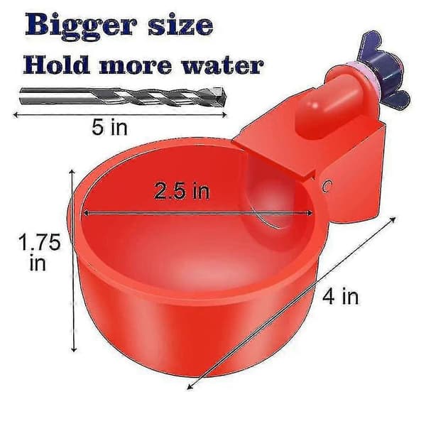 16-pack Automatic Chicken Water Cups Poultry Waterers Chicken Water Cups with Drill Zekai