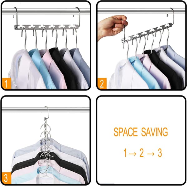 4-pack Space Saving Hangers Metal Hangers Magic Cascade Hanger