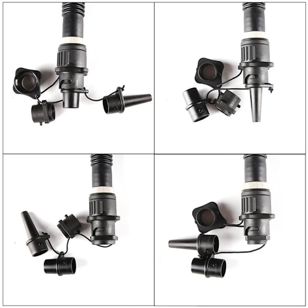 Uppblåsbar Pumpadapter Multifunktionell Luftpumpomvandlare 4 Standard Konventionella Luftventilsfästen för Uppblåsbar Båt 0.1