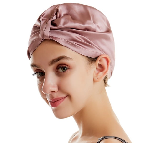 Satin Bonnet Chemo Hodeplagg Kapp Satinforet Turbaner for Kvinner Gjenbrukbar Badehette Satin Bonnet Kapp Satinhatt Silke Kapp for Søvn