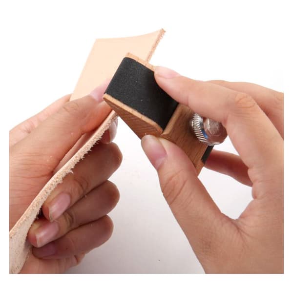 Generic Wood Sanding Block, Handmade Leather Craft Abrasive - Leather Polishing Tool - DIY Edge Grinding Tool