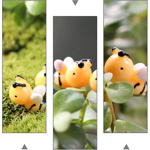 Bee Figures Miniature Bees 20 Pieces Resin Miniature Animal Insect Toy