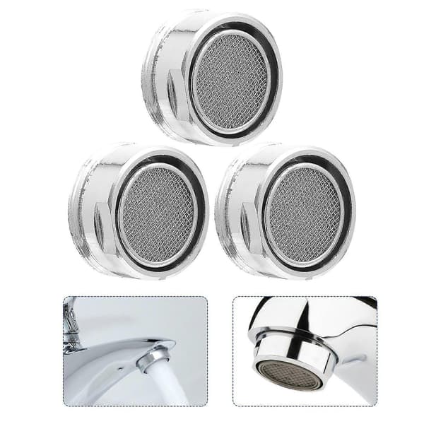 3 stk Vaskefilter Sil Innsats Filter Kranmunnstykke Baderom Lufting Kran Lufting Erstatning Kran Innsats Lufting [DB]