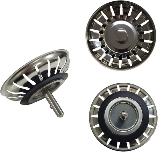 2 st diskbänkssilproppar, rostfritt stål för brittiska diskbänkar, 80 mm 2PCS-80mm 2PCS-80mm
