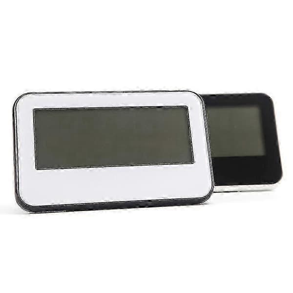 Large Silent LCD Wall Clock with Temperature and Humidity Display, Clock with Day and Date, Digital Wall Clock for Home Office