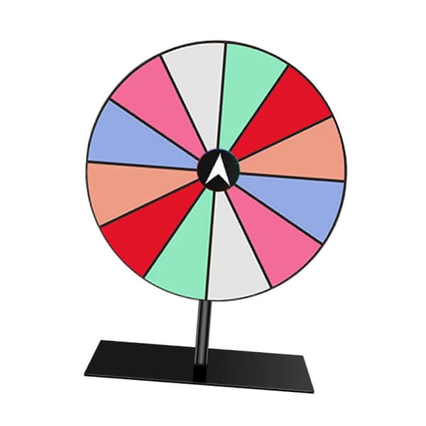 Rotating Wheel Table Roulette Game Accessory, Multifunctional 12-Slot Carnival Spinner for Parties
