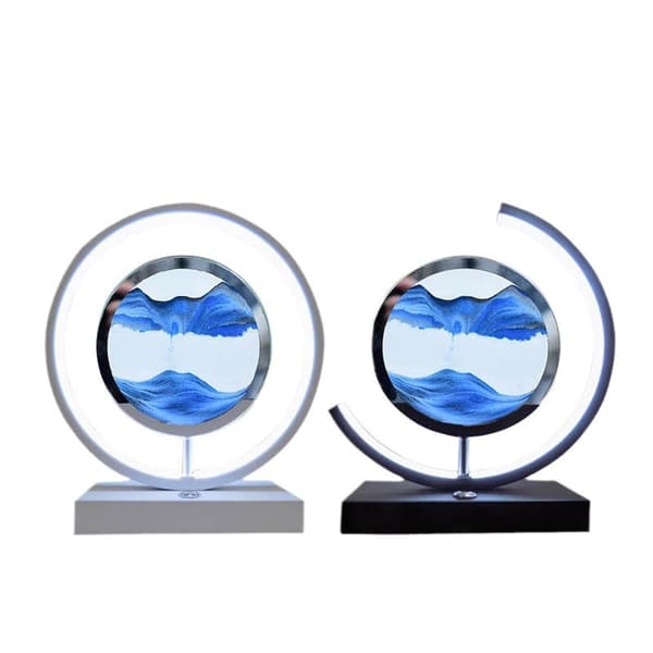 Flydende sand natlampe, 3D flydende sandkunstbillede med