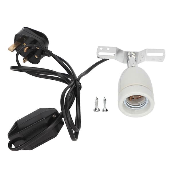 Reptile Ceramic Heat Lamp Holder E27 400w Rotatable Ceramic Heat Lamp Base With Switch