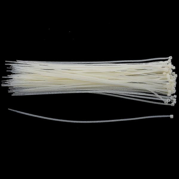 Kabelbindere Industrikvalitet Kabelbindere: 300x4mm Hvid 100 Stykker