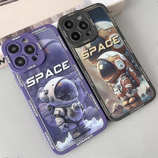 Liquid Angel Eyes Giant Astronaut TPU Phone Case for iPhone 15