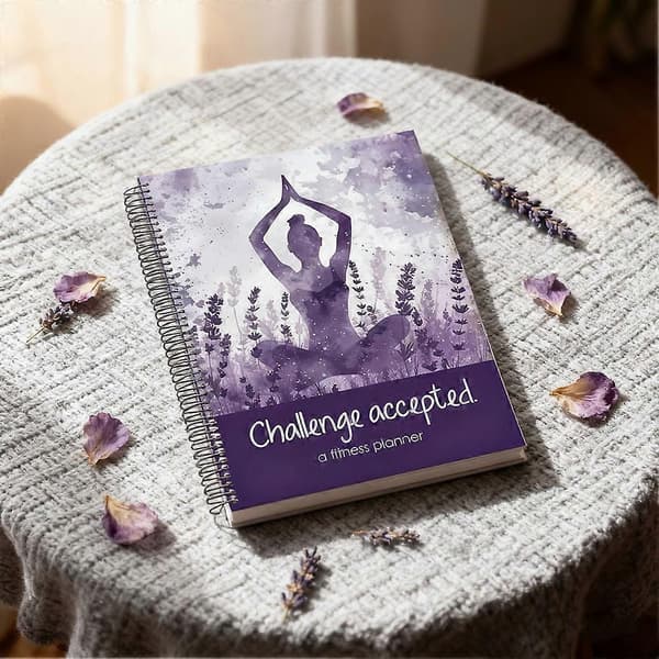 Challenge Accepted 90-Day Workout Planner - Exercise & Meal Spiral Notebook with Progress Tracker