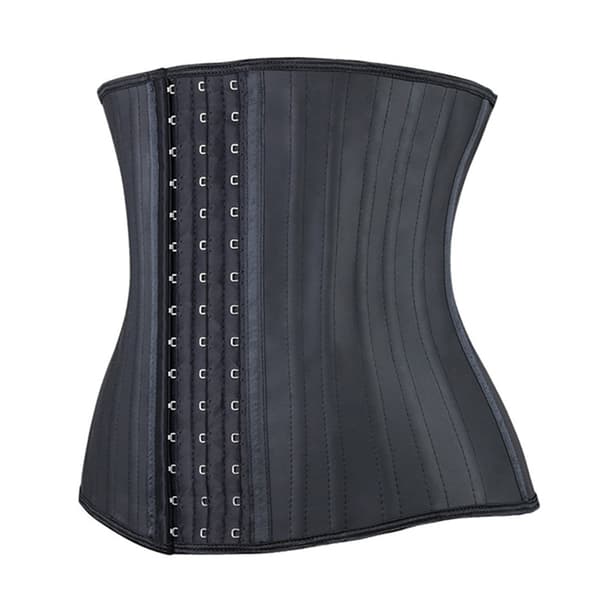 Kvinders 3-krogs latex shaper (sort XL), taljetræner stram ches