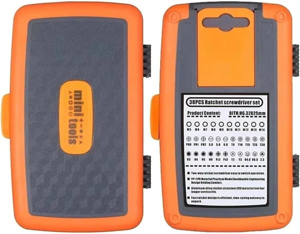 Professional Tools for Quick Motorcycle and Bicycle Maintenance: 38-Piece Easy-to-Use Ratchet Wrench with Multifunctional Screwdriver