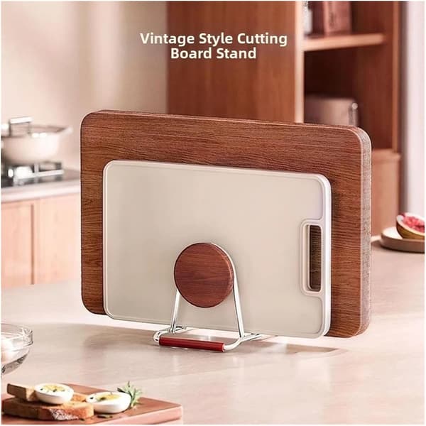 Practical Stainless Steel Cutting Board Rack, Thickened Material, Space-Saving, Pot Lid Rack, Dish Storage