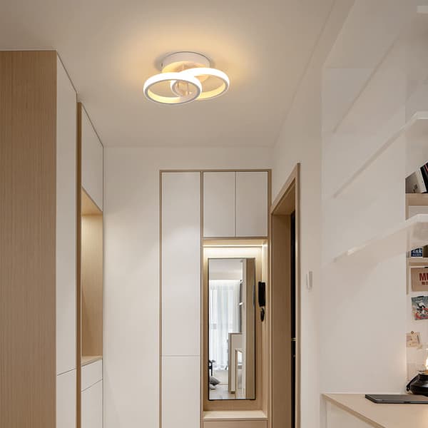 Moderne LED-loftlampe 20W LED-loftlampe Enkelt dobbelt cirkelkryds