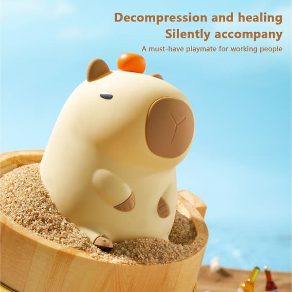 Silicone Beaver-like Rodent Night Light Sleeping Lamp For Room Decor