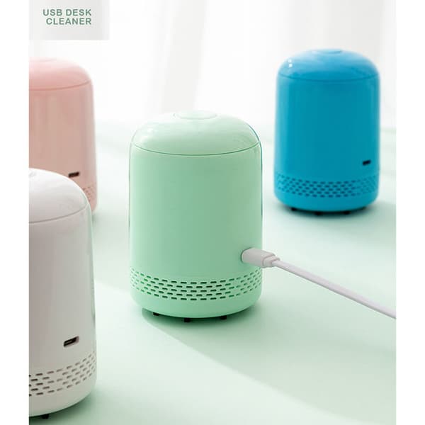 Mini USB-støvsuger for skrivebord, blå