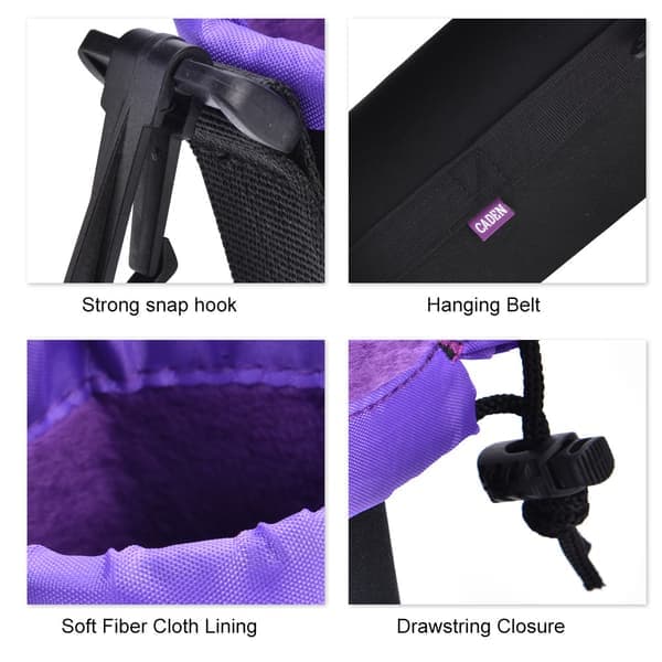 Caden Shockproof Protective Camera Lens Pouch with Drawstring for DSLR (XL)