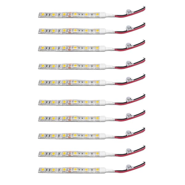 10 stk 10 cm Vanntette Blå 5050 LED Stripelys DC 12V Campingvogn Båt Bil