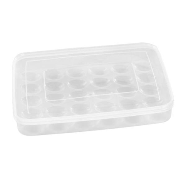 30 gitter med stor kapasitet egg støtsikker holder Plast eggbeholder med deksel Oppbevaringsboks Skuff for kjøleskap Hvit White