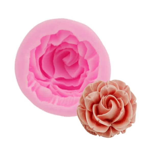 6-delt sæt af 3D bageforme rose blomst DIY silikoneform motiv bageforme chokolade fondant kage