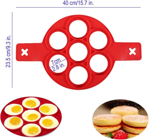 Silikonform for omelett, non-stick silikonform for pannekaker, eggflip P