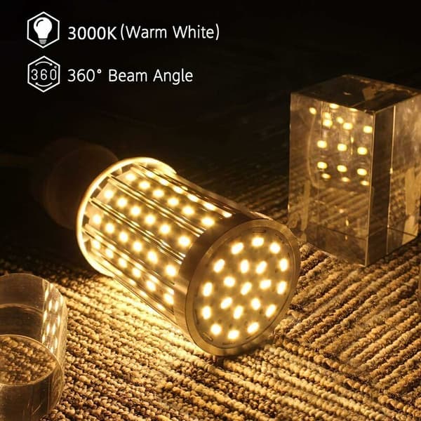 LED Corn Bulb E27 30W, Cool White? LED Bulb E27 Non-Dimmable LED Corn Bulb (30W Warm Light)