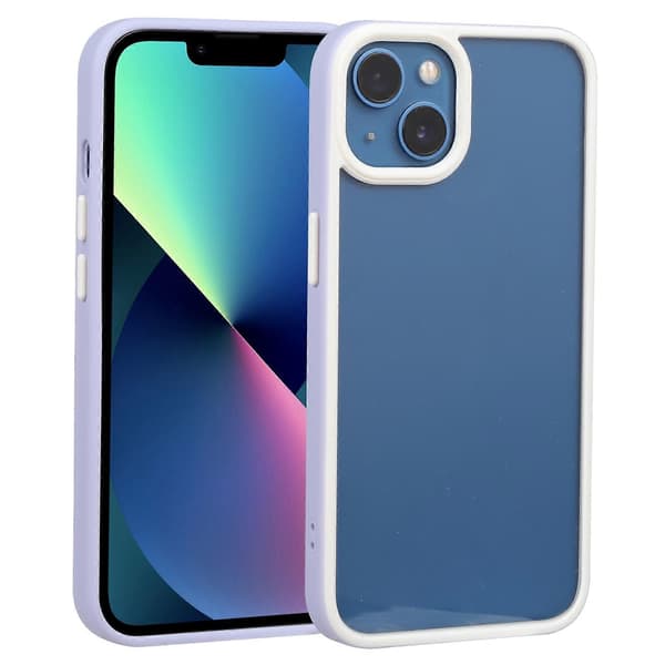 For iPhone 14 Plus Tofarget Beskyttelse TPU + PC Telefondeksel