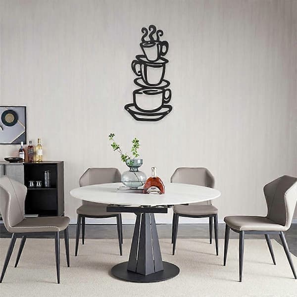 Coffee Cup Wall Art Metal Decor Sign Cafe Theme Sculptures Kitchen Restaurant