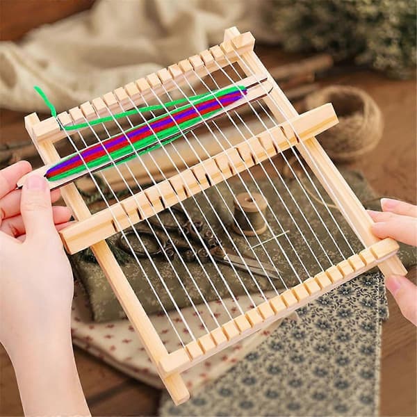 Loom Kit, Small Loom Kit DIY Hand Knitting Weaving Machine for Weaving Board Weaving Tapestry A