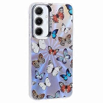 Case for Samsung Galaxy S25+ Laser TPU+PC Phone Case Electroplated Butterfly Pattern-AB1 AB1 AB1