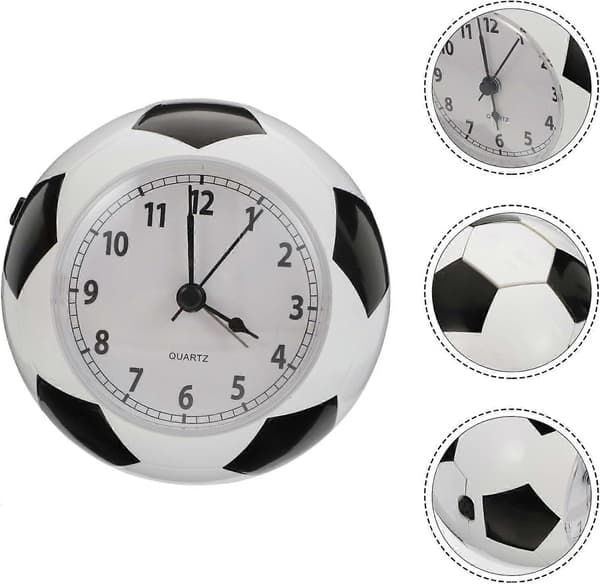 Bordsfotbollsklocka Vardagsrum Väckarklocka Väckning Sängbord Klocka Present till Barn